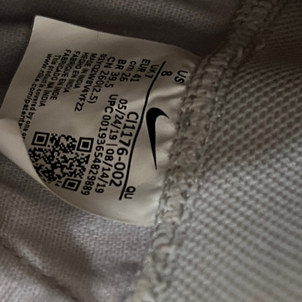 Nike White and Gray Athletic Shoes